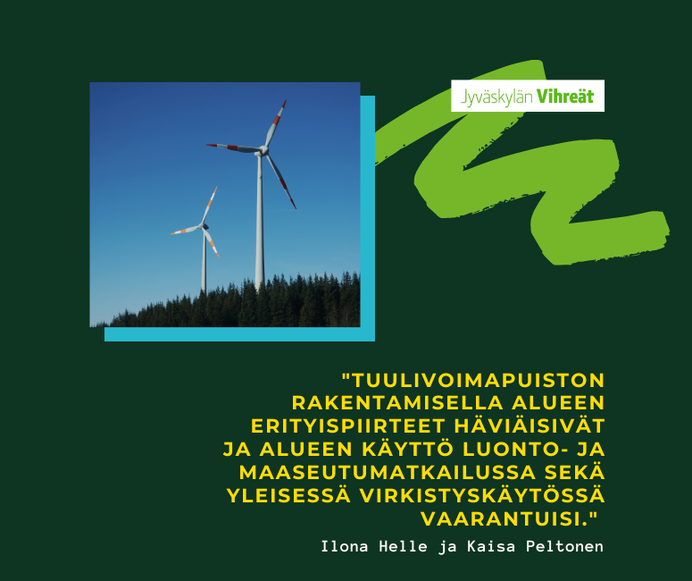Ilona Helle ja Kaisa Peltonen: Salolan tuulivoimapuiston sijainti ei ole kannatettava