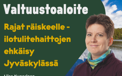 Liisa Kuparisen valtuusto aloite: Rajat räiskeelle – ilotulitehaittojen ehkäisy Jyväskylässä 30.9.2024