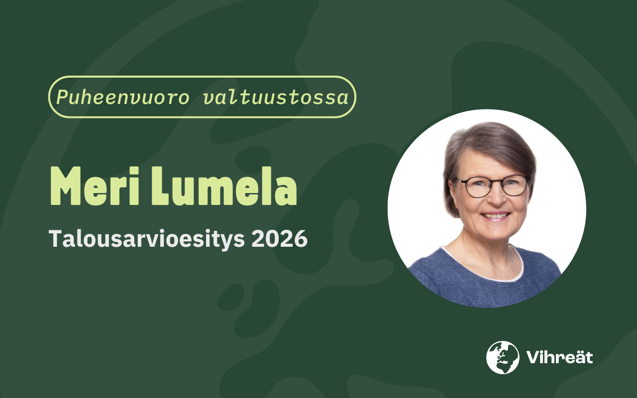 Meri Lumelan puheenvuoro talousarvioesityksestä 3.11.2025