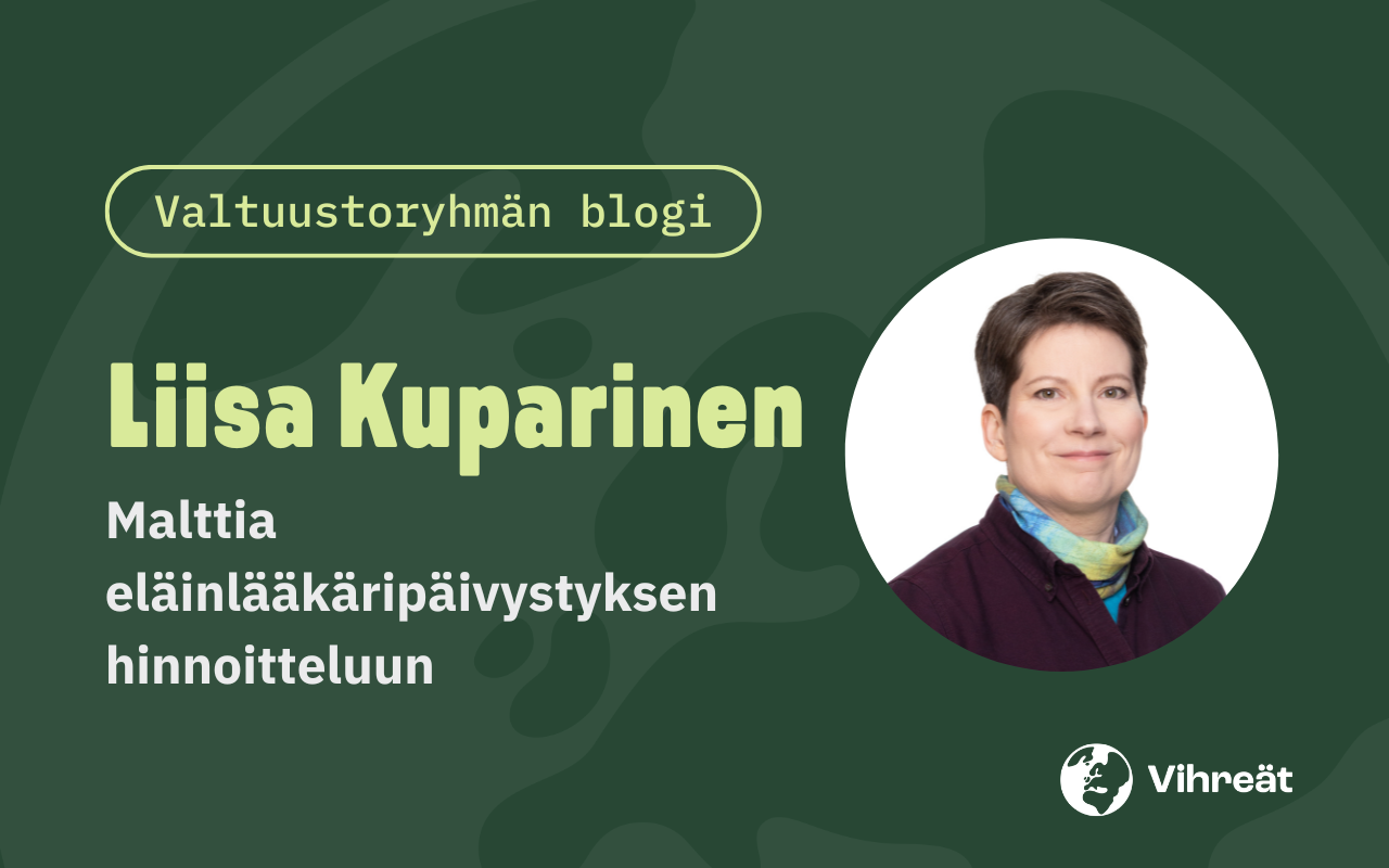 Liisa Kuparinen: Malttia eläinlääkäripäivystyksen hinnoitteluun