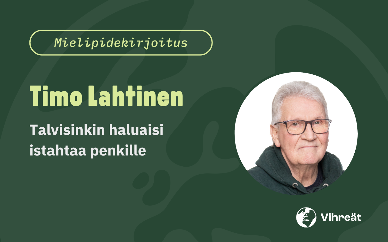 Timo Lahtinen: Talvisinkin tahtoisi istahtaa penkille